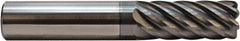 M.A. Ford - 1/2", 1-1/4" LOC, 1/2" Shank Diam, 3" OAL, 7 Flute, Solid Carbide Square End Mill - Single End, ALtima Blaze Finish, Spiral Flute, 38° Helix, Right Hand Cut, Right Hand Flute - Exact Tool & Supply