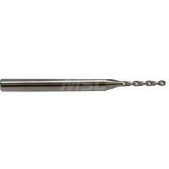 Micro Drill Bit: 0.0078″ Dia, 130 °, Solid Carbide Bright/Uncoated, RH Cut, Spiral Flute, Straight-Cylindrical Shank, Series 302