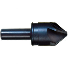 M.A. Ford - 1" Head Diam, 1/2" Shank Diam, 6 Flute 82° High Speed Steel Countersink - Exact Tool & Supply