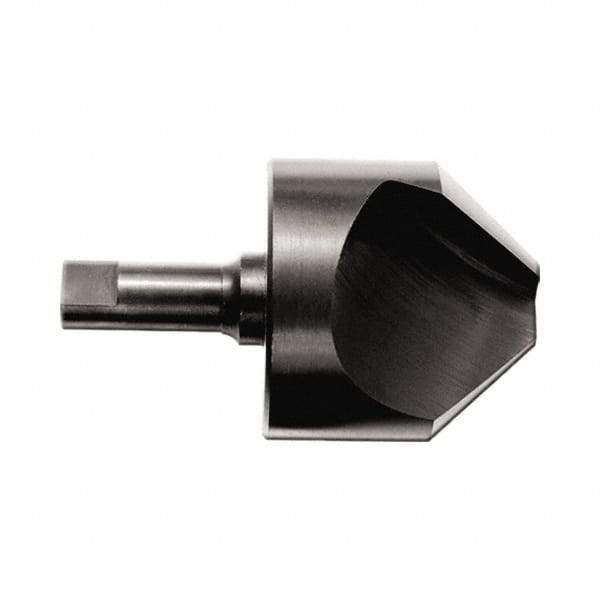 M.A. Ford - 1/2" Head Diam, 1/4" Shank Diam, 1 Flute 82° High Speed Steel Countersink - 2" OAL - Exact Tool & Supply