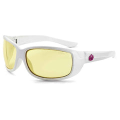 ERDA Yellow Lens White Safety Glasses - Exact Tool & Supply
