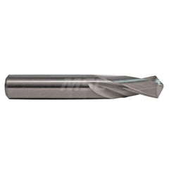 Screw Machine Length Drill Bit: 0.1695″ Dia, 118 °, Solid Carbide Bright/Uncoated, Right Hand Cut, Spiral Flute, Straight-Cylindrical Shank, Series 206