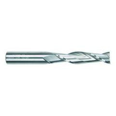 3/8 Dia. x 3 Overall Length 2-Flute Square End Solid Carbide SE End Mill-Round Shank-Center Cut-Uncoated - Exact Tool & Supply