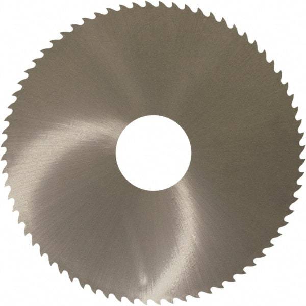 Controx - 3" Diam x 0.012" Blade Thickness x 1" Arbor Hole Diam, 48 Tooth Slitting and Slotting Saw - Arbor Connection, Right Hand, Uncoated, Solid Carbide, 15° Rake, Concave Ground - Exact Tool & Supply