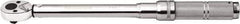 Paramount - 3/8" Drive Micrometer Type Ratchet Head Torque Wrench - 4.5 N/m to 23 N/m Torque, 11-21/32" OAL, 1 In/Lb Graduation - Exact Tool & Supply