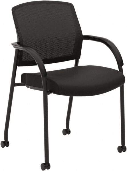 Hon - 34-1/2" High Guest Chair - 23" Wide x 24-3/4" Deep, Fabric Mesh Seat, Black - Exact Tool & Supply