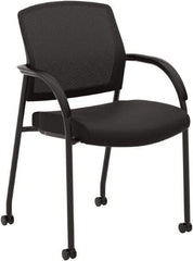 Hon - 34-1/2" High Guest Chair - 23" Wide x 24-3/4" Deep, Fabric Mesh Seat, Black - Exact Tool & Supply