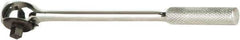 SK - 1/4" Drive Round Head Ratchet - Chrome-Plated Finish, 6-1/2" OAL, 60 Gear Teeth, Knurled Pivot Handle, Reversible Head - Exact Tool & Supply