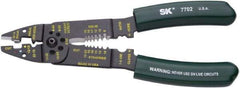 SK - 9-1/2" OAL, 10 AWG Capacity, Cutting Pliers - Vinyl Cushion Handle - Exact Tool & Supply