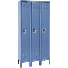Hallowell - 3 Door, 1 Tier, Ready-Built Wardrobe & Box Lockers - Exact Tool & Supply