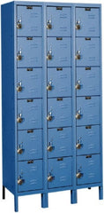 Hallowell - 18 Door, 6 Tier, Ready-Built Wardrobe & Box Lockers - Exact Tool & Supply