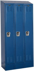Hallowell - 3 Door, 1 Tier, Ready-Built Wardrobe & Box Lockers - Exact Tool & Supply