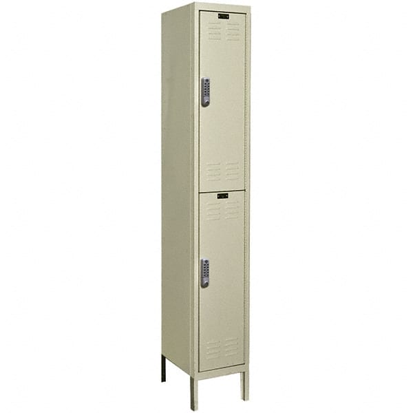 Hallowell - 2 Door, 2 Tier, Electronic Access Lockers - Exact Tool & Supply