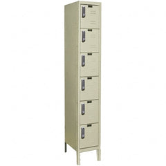 Hallowell - 6 Door, 6 Tier, Electronic Access Lockers - Exact Tool & Supply