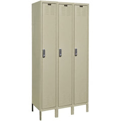 Hallowell - 3 Door, 1 Tier, Electronic Access Lockers - Exact Tool & Supply
