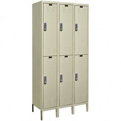 Hallowell - 6 Door, 2 Tier, Electronic Access Lockers - Exact Tool & Supply