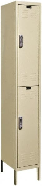 Hallowell - 2 Door, 2 Tier, Electronic Access Lockers - Exact Tool & Supply