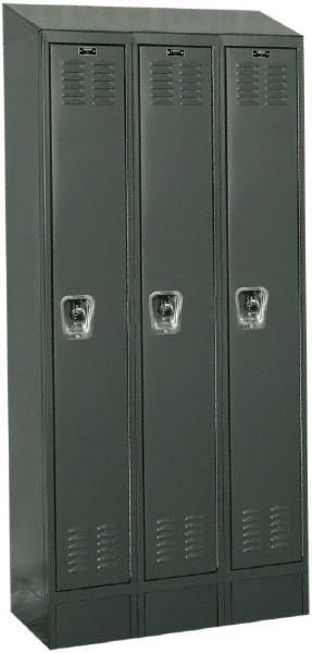 Hallowell - 3 Door, 1 Tier, Ready-Built Wardrobe & Box Lockers - Exact Tool & Supply