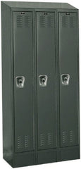Hallowell - 3 Door, 1 Tier, Ready-Built Wardrobe & Box Lockers - Exact Tool & Supply