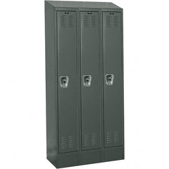 Hallowell - 3 Door, 1 Tier, Ready-Built Wardrobe & Box Lockers - Exact Tool & Supply