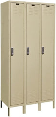 Hallowell - 3 Door, 1 Tier, Electronic Access Lockers - Exact Tool & Supply
