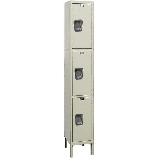 Hallowell - 3 Door, 3 Tier, Premium Wardrobe Lockers - Exact Tool & Supply