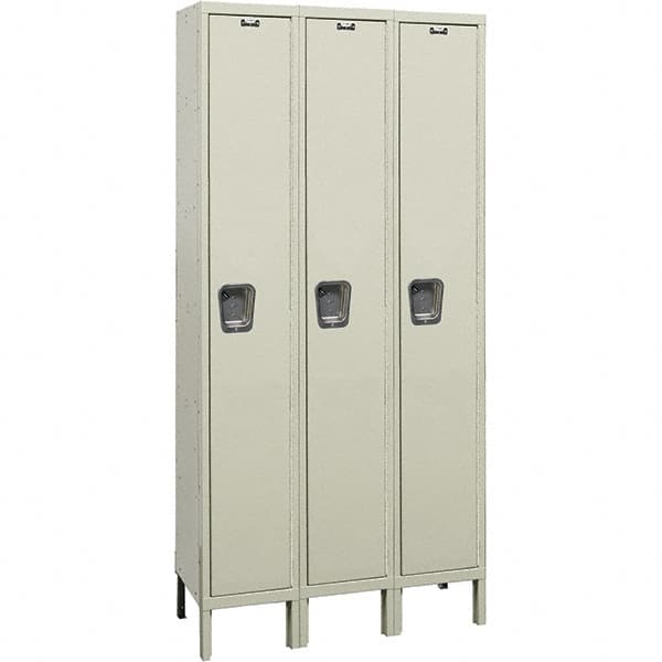 Hallowell - 3 Door, 1 Tier, Premium Wardrobe Lockers - Exact Tool & Supply
