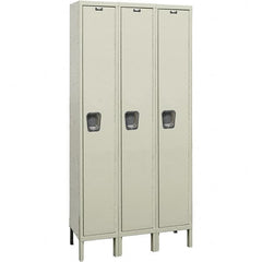 Hallowell - 3 Door, 1 Tier, Premium Wardrobe Lockers - Exact Tool & Supply