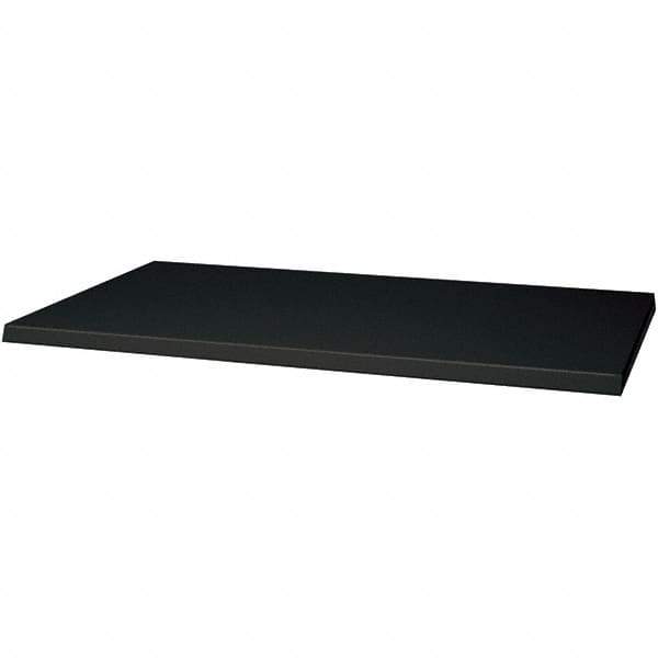 Hallowell - Charcoal, Galvannealed Sheet Steel, Cabinet Shelf - 36" Wide x 21" Deep x 1" High Body - Exact Tool & Supply