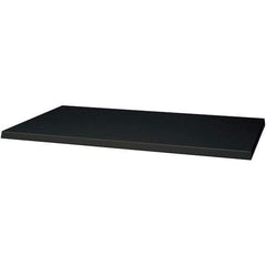 Hallowell - Charcoal, Galvannealed Sheet Steel, Cabinet Shelf - 36" Wide x 21" Deep x 1" High Body - Exact Tool & Supply