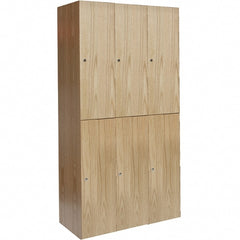 Hallowell - 6 Door, 2 Tier, Premium Wardrobe Lockers - Exact Tool & Supply