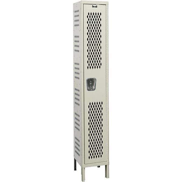 Hallowell - 1 Door, 1 Tier, Heavy-Duty Ventilated Wardrobe & Box Lockers - Exact Tool & Supply