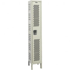 Hallowell - 1 Door, 1 Tier, Heavy-Duty Ventilated Wardrobe & Box Lockers - Exact Tool & Supply
