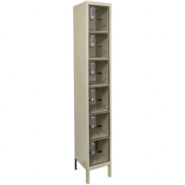 Hallowell - 6 Door, 6 Tier, Safety-View Plus Box Locker - Exact Tool & Supply