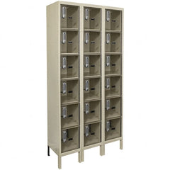 Hallowell - 18 Door, 6 Tier, Safety-View Plus Box Locker - Exact Tool & Supply