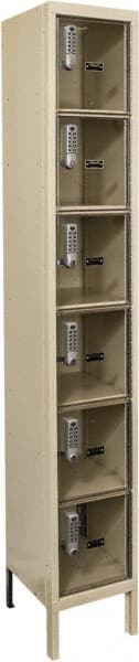 Hallowell - 6 Door, 6 Tier, Safety-View Plus Box Locker - Exact Tool & Supply