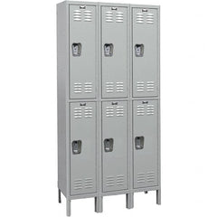 Hallowell - Medsafe 6 Door, 2 Tier, Premium Wardrobe Lockers - Exact Tool & Supply