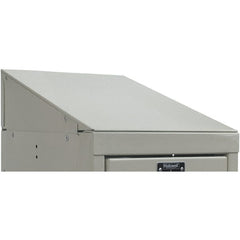 Hallowell - 15" Wide x 7" High x 24" Deep, Locker Slope Top - Exact Tool & Supply