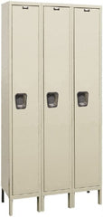 Hallowell - 3 Door, 1 Tier, Premium Wardrobe Lockers - Exact Tool & Supply