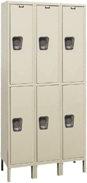 Hallowell - 6 Door, 2 Tier, Premium Wardrobe Lockers - Exact Tool & Supply
