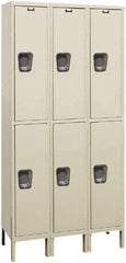 Hallowell - 6 Door, 2 Tier, Premium Wardrobe Lockers - Exact Tool & Supply