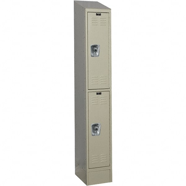 Hallowell - 2 Door, 2 Tier, Ready-Built Wardrobe & Box Lockers - Exact Tool & Supply
