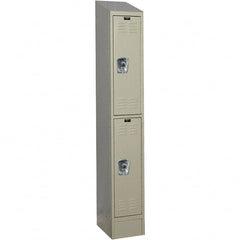 Hallowell - 2 Door, 2 Tier, Ready-Built Wardrobe & Box Lockers - Exact Tool & Supply