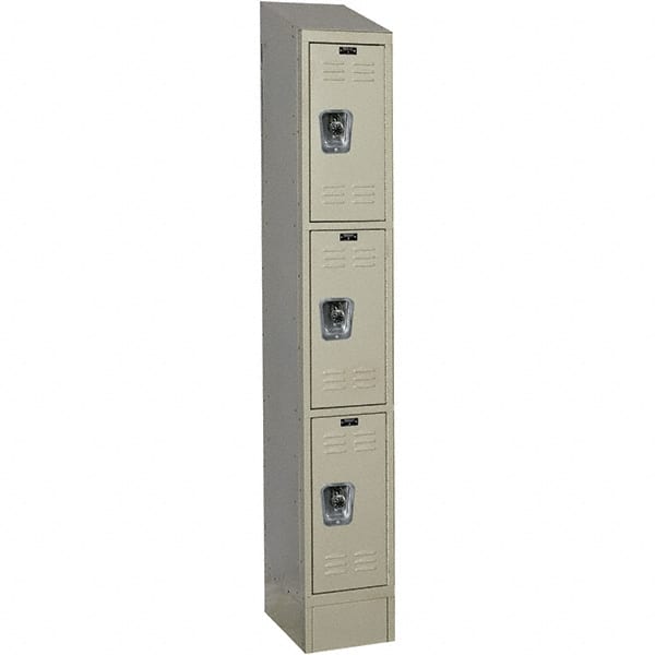 Hallowell - 3 Door, 3 Tier, Ready-Built Wardrobe & Box Lockers - Exact Tool & Supply