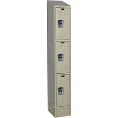 Hallowell - 3 Door, 3 Tier, Ready-Built Wardrobe & Box Lockers - Exact Tool & Supply