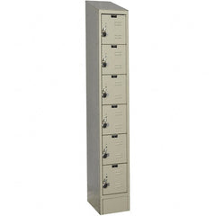 Hallowell - 6 Door, 6 Tier, Ready-Built Wardrobe & Box Lockers - Exact Tool & Supply