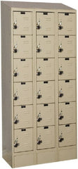Hallowell - 18 Door, 6 Tier, Ready-Built Wardrobe & Box Lockers - Exact Tool & Supply