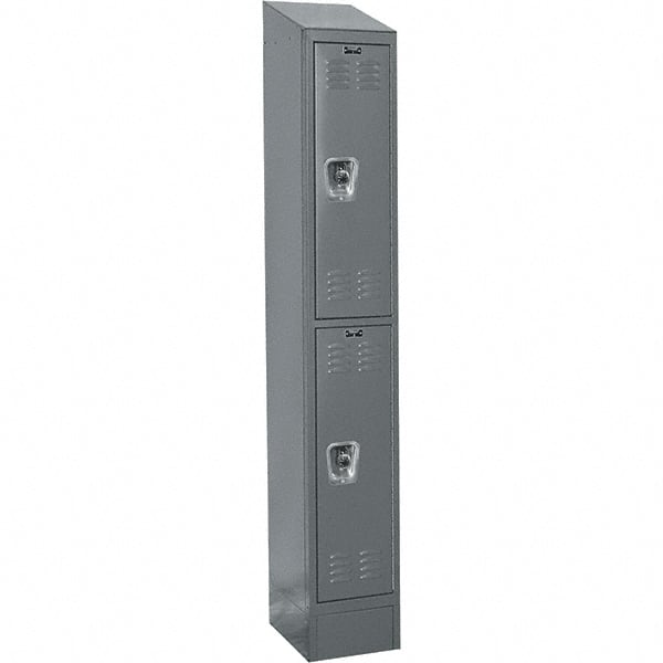 Hallowell - 2 Door, 2 Tier, Ready-Built Wardrobe & Box Lockers - Exact Tool & Supply