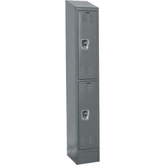 Hallowell - 2 Door, 2 Tier, Ready-Built Wardrobe & Box Lockers - Exact Tool & Supply