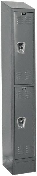 Hallowell - 2 Door, 2 Tier, Ready-Built Wardrobe & Box Lockers - Exact Tool & Supply